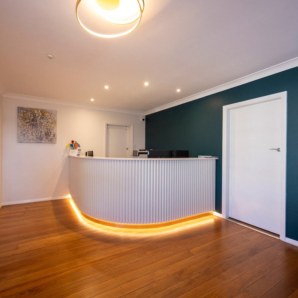 The reception area at Thorndon Dental, 246 Tinakori Road